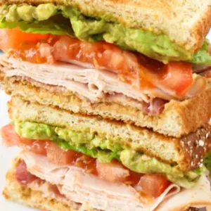 Turkey Club Wrap with Caesar Salad